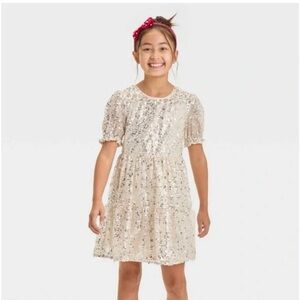 Cat & Jack Gold Sequin Top